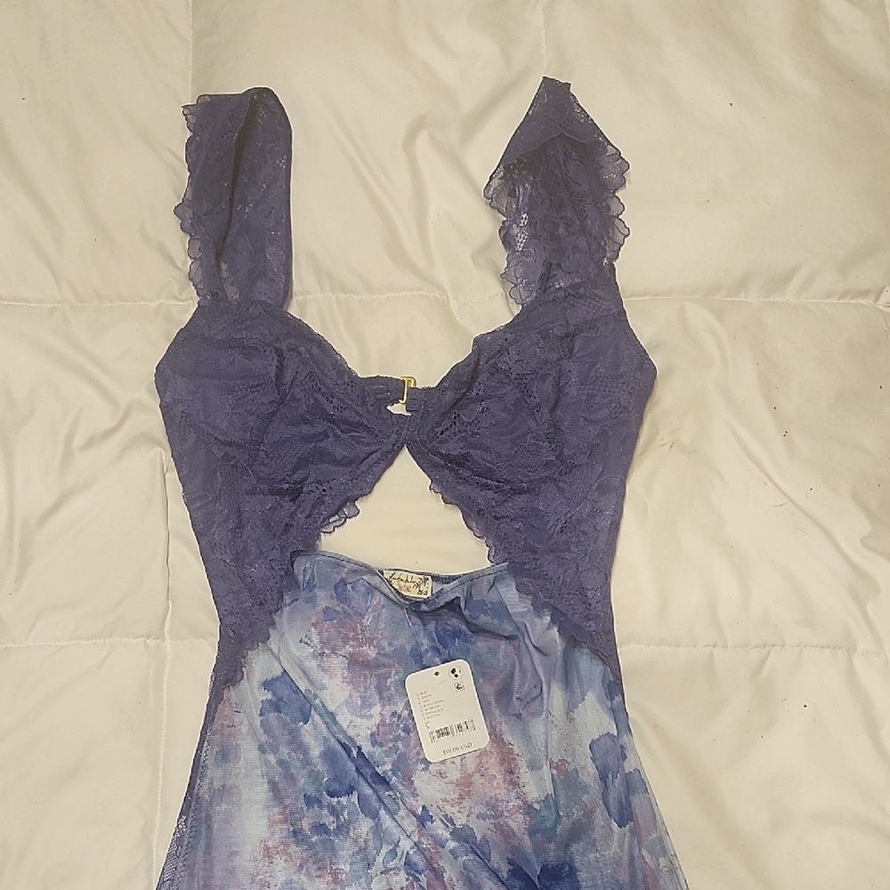 FP Movement by Free People Lace Chemise in Purple and Blue